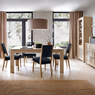 cestino extending dining table 160-200cm in jackson hickory oak