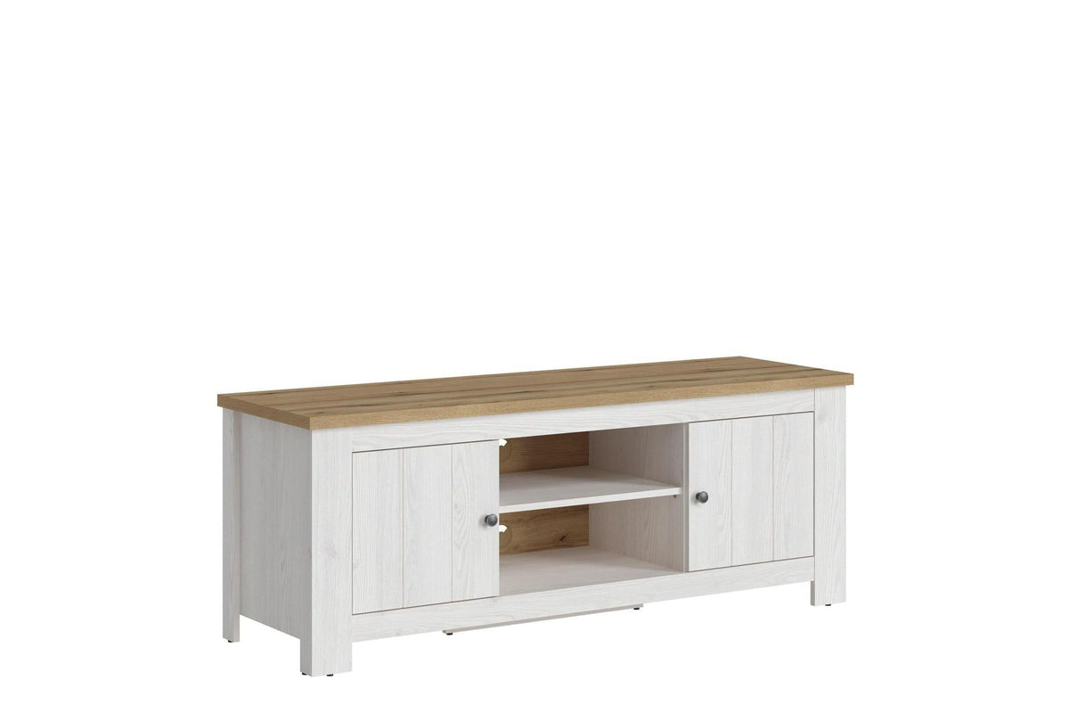 Celesto 2 Door Tv Unit In White And Oak (154cm)