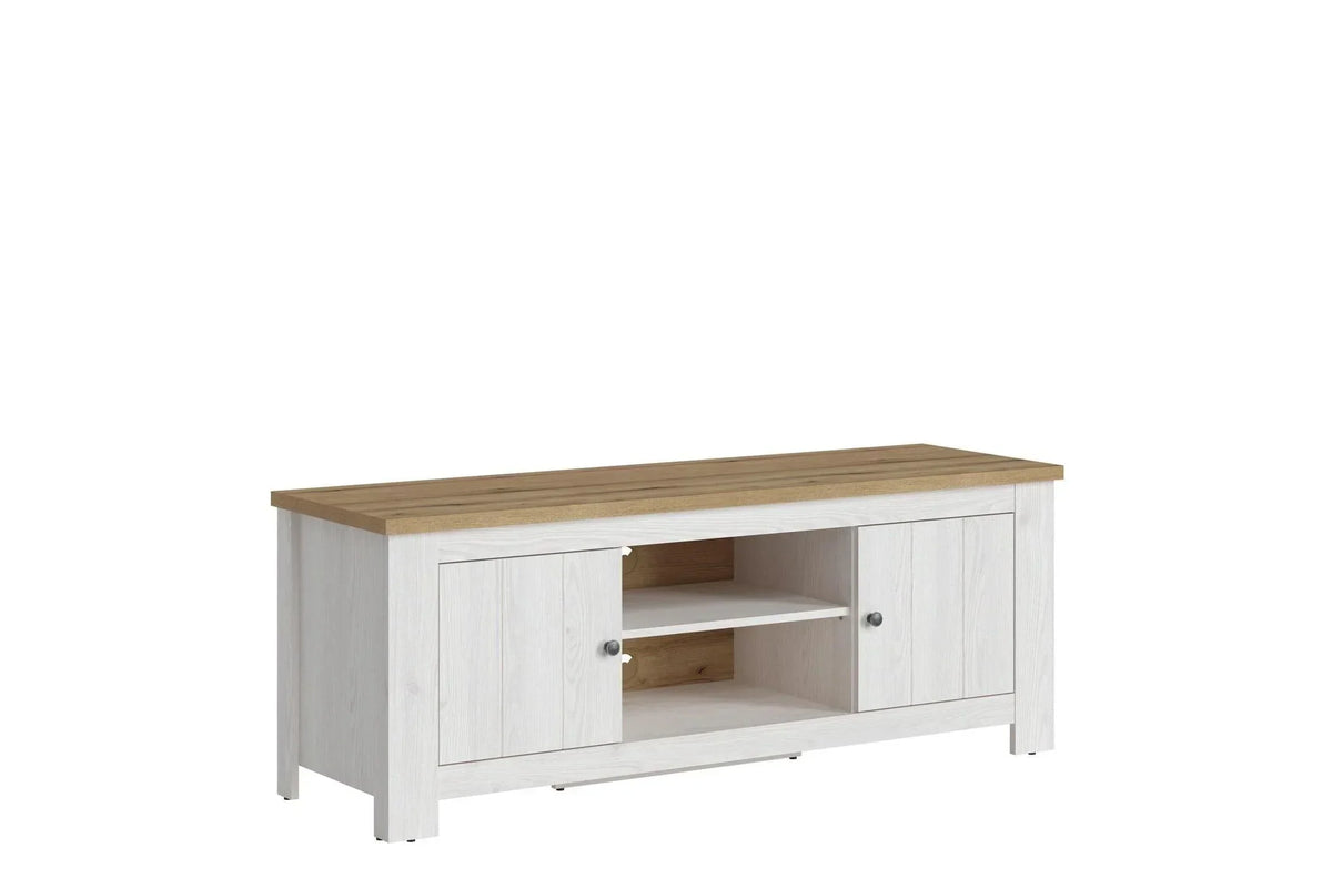 Celesto 2 Door Tv Unit In White And Oak (154cm)