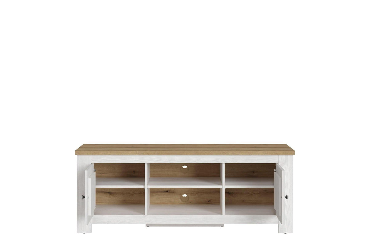 Celesto 2 Door Tv Unit In White And Oak (154cm)