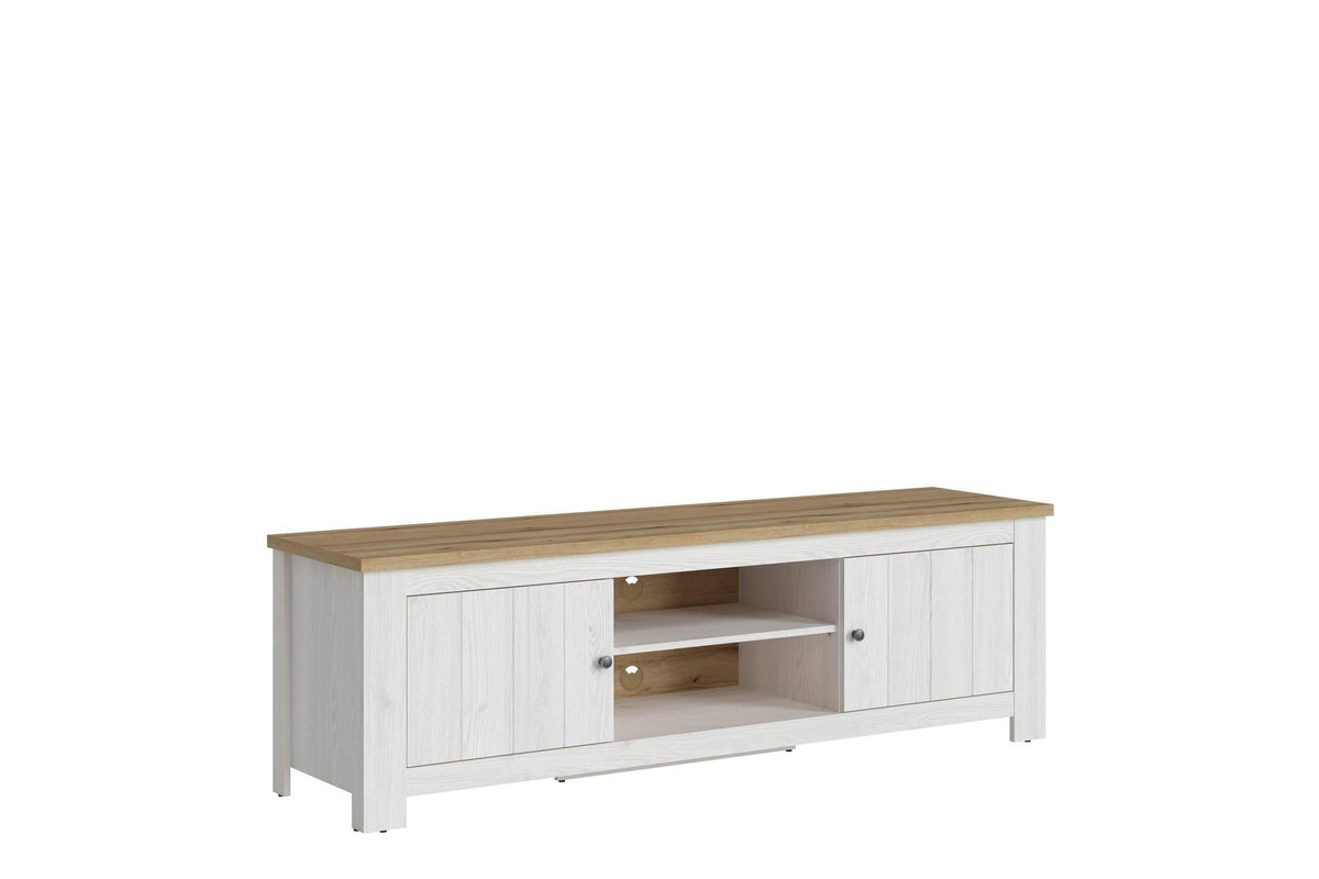 Celesto 2 Door Wide Tv Unit In White And Oak (189cm)