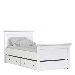 Paris Underbed Storage Drawer for Single Bed in White - Msofas LTD