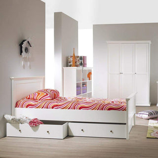 Paris Underbed Storage Drawer for Single Bed in White - Msofas LTD