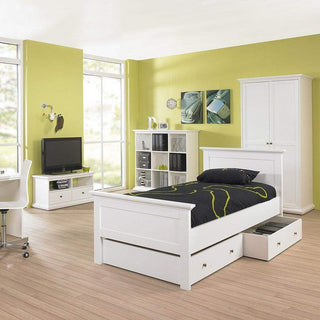 Paris Underbed Storage Drawer for Single Bed in White - Msofas LTD