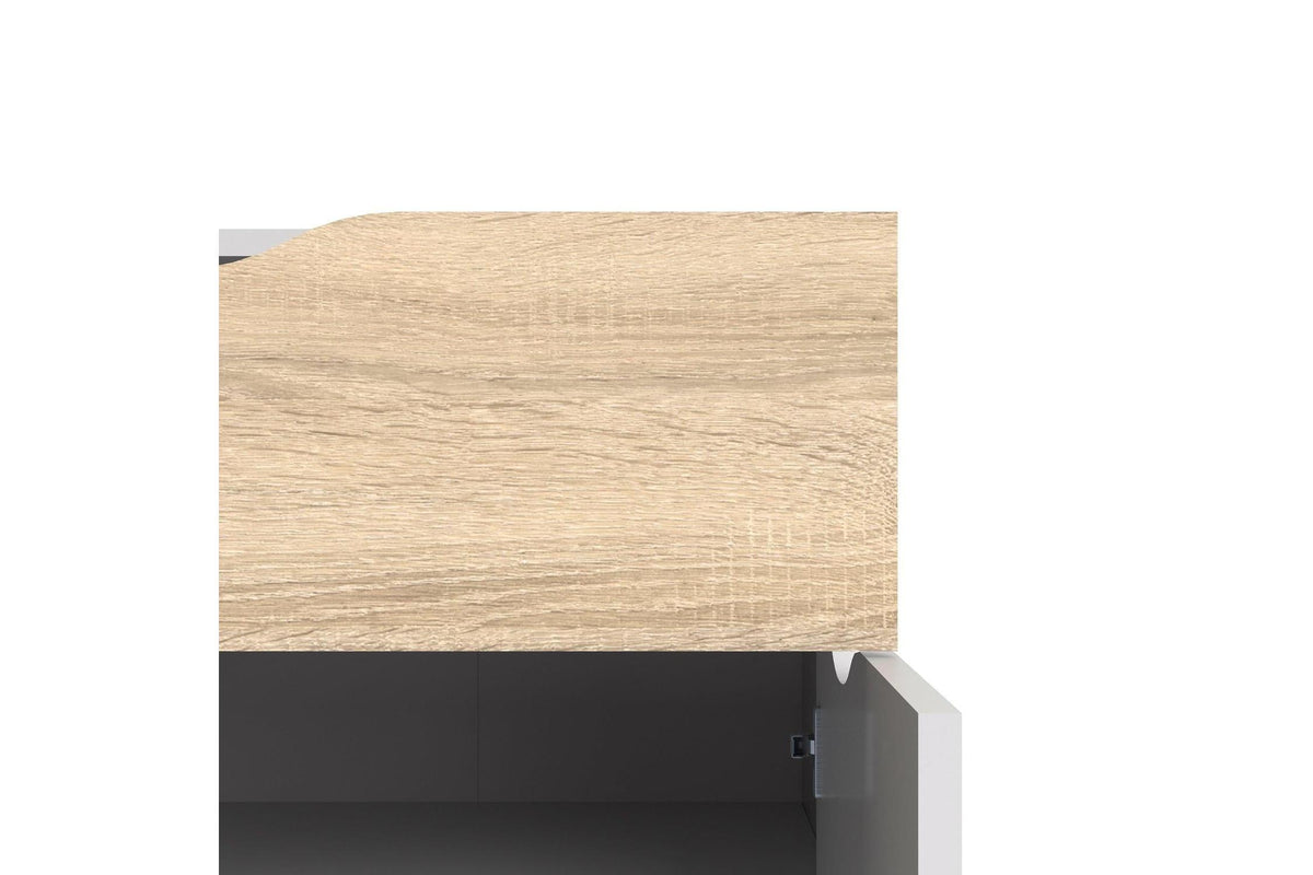 Oslo Sideboard Small 1 Drawer 2 Doors In White And Oak