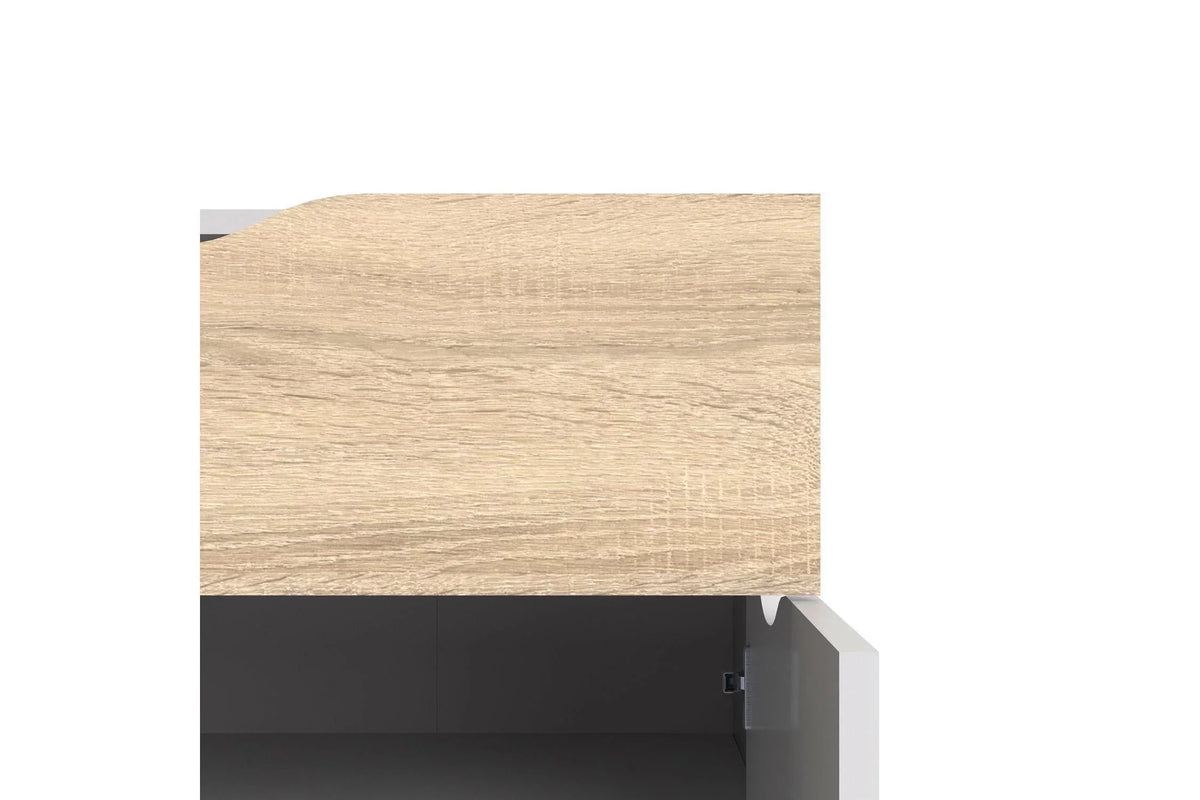 Oslo Sideboard Small 1 Drawer 2 Doors In White And Oak