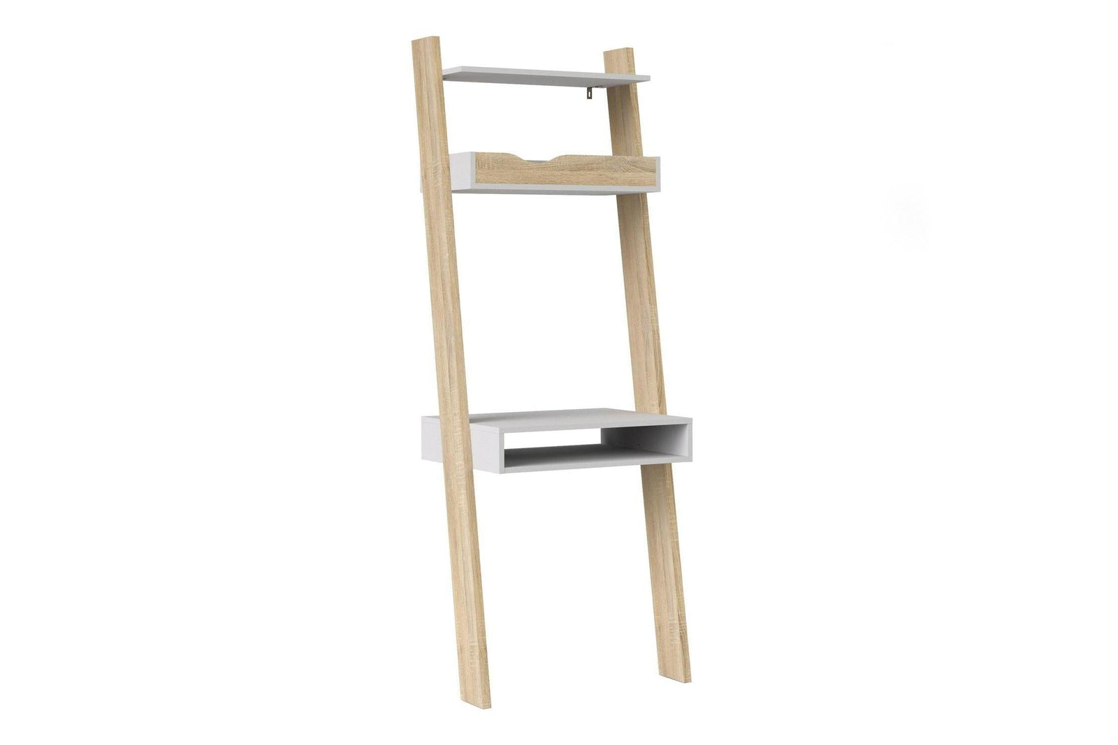 Oslo Leaning Desk In White And Oak