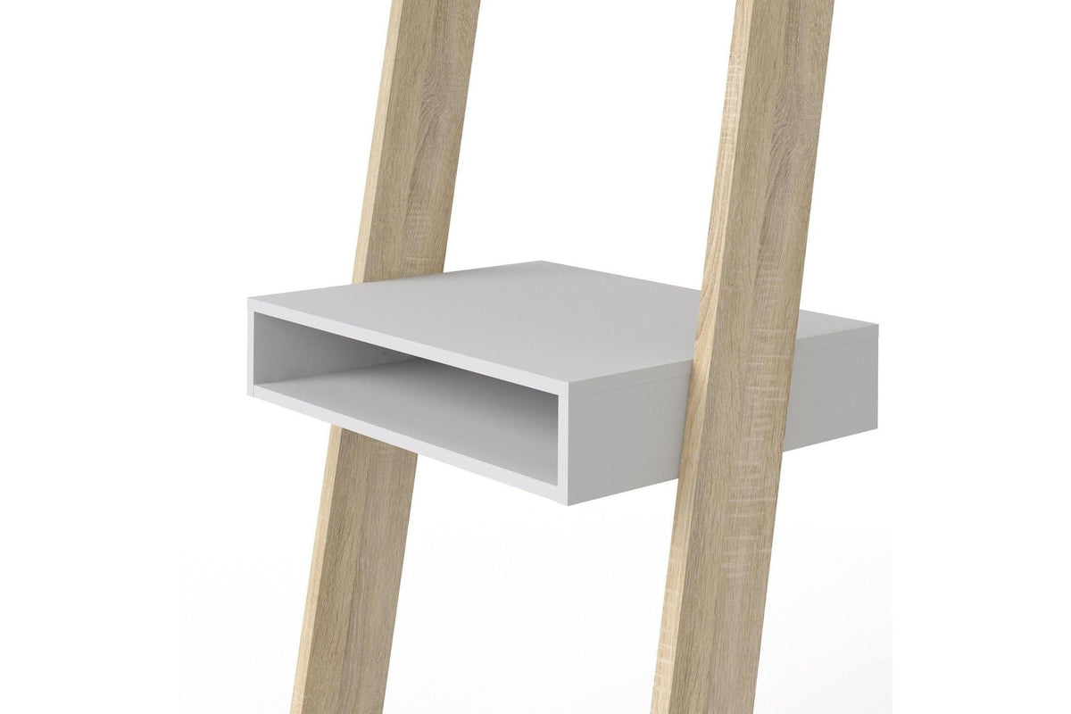 Oslo Leaning Desk In White And Oak