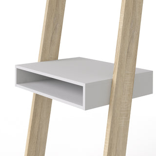Oslo Leaning Desk In White And Oak