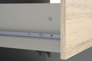 Oslo Tv Unit Wide 2 Drawers 4 Shelves In White And Oak
