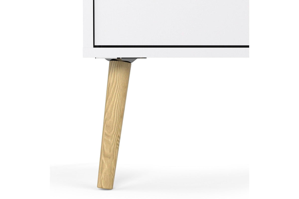Oslo Chest Of 5 Drawers In White And Oak
