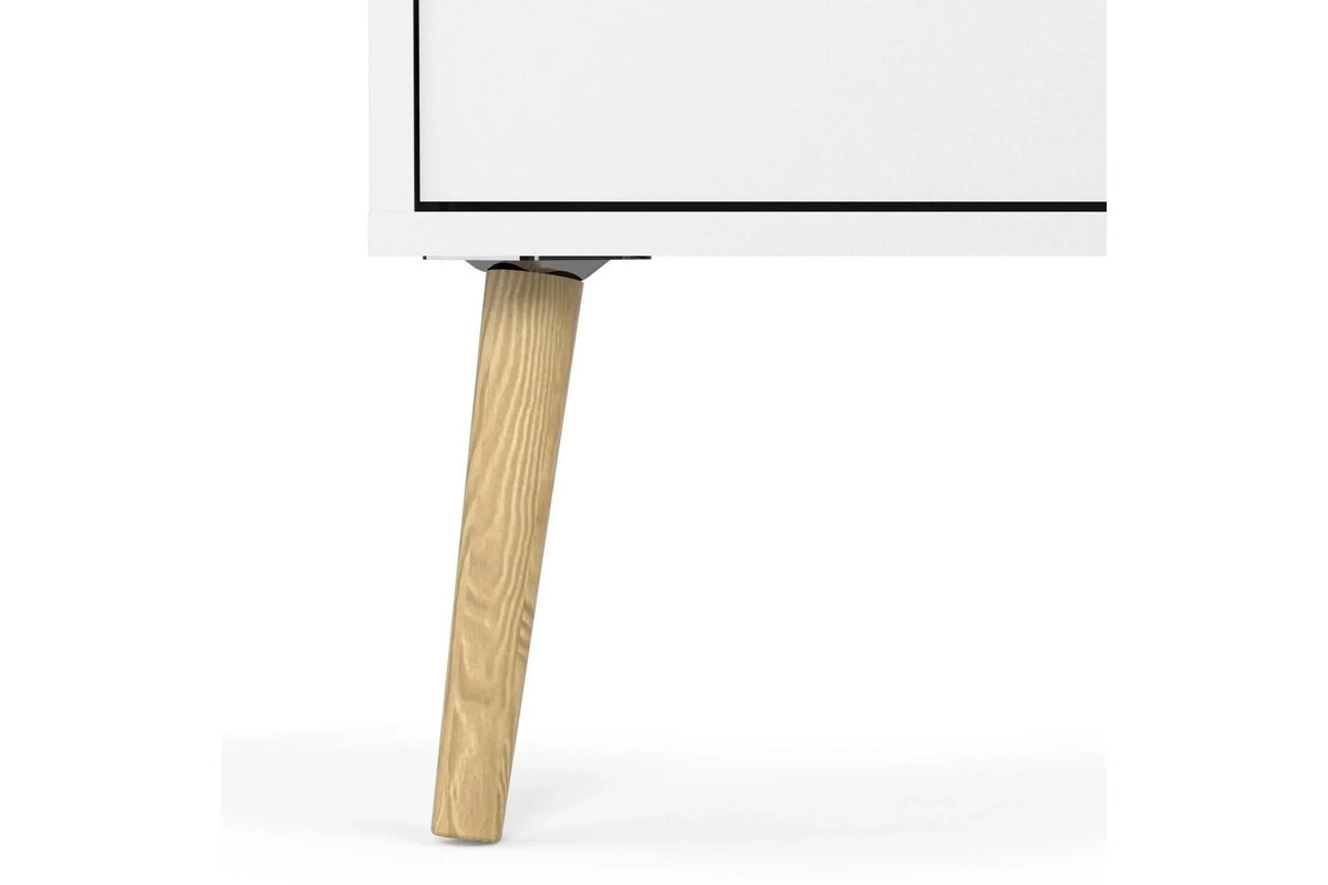 Oslo Chest Of 5 Drawers In White And Oak