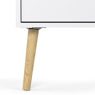 Oslo Chest Of 5 Drawers In White And Oak