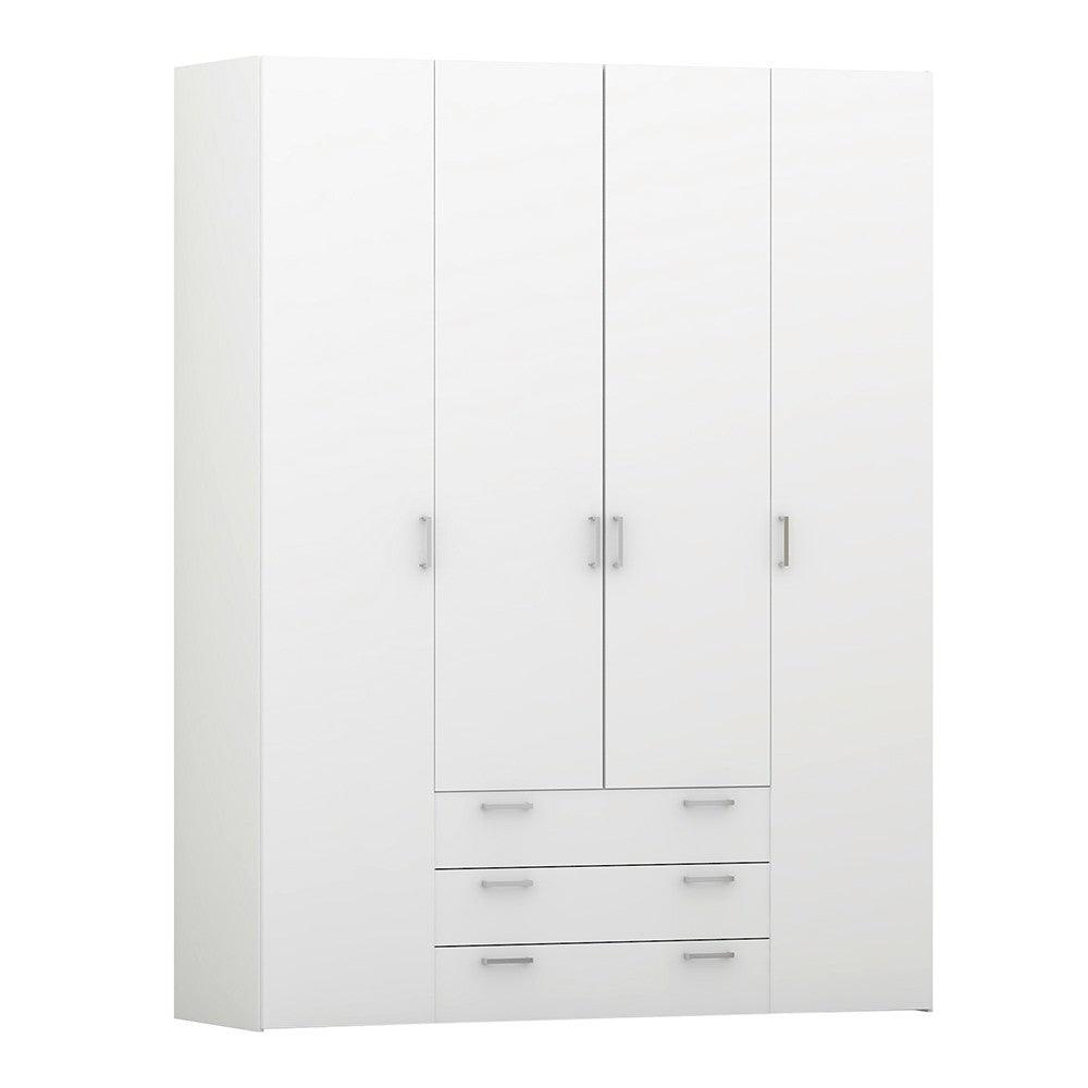 Space Wardrobe - 4 Doors 3 Drawers 154