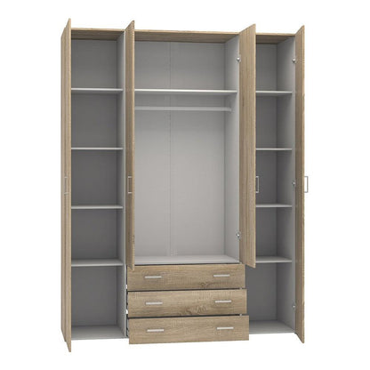 Space Wardrobe - 4 Doors 3 Drawers 154