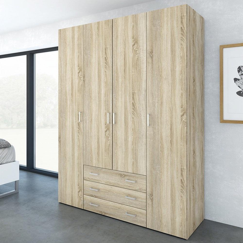 Space Wardrobe - 4 Doors 3 Drawers 154