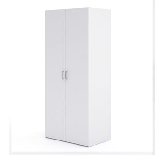 Space Wardrobe with 2 doors White 77 - Msofas LTD