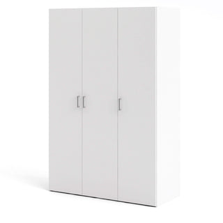 Space Wardrobe with 3 doors White 115 - Msofas LTD