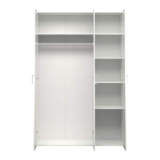 Space Wardrobe with 3 doors White 115 - Msofas LTD