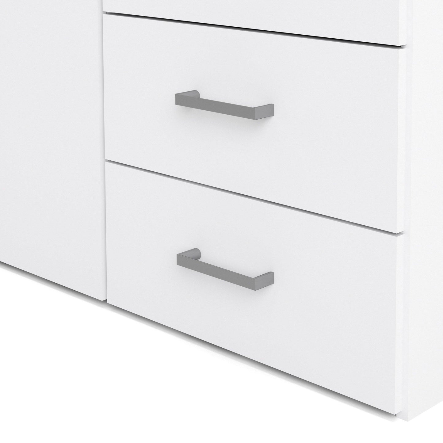 Space Wardrobe with 2 doors + 3 drawers White 77