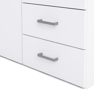 Space Wardrobe with 2 doors + 3 drawers White 77 - Msofas LTD