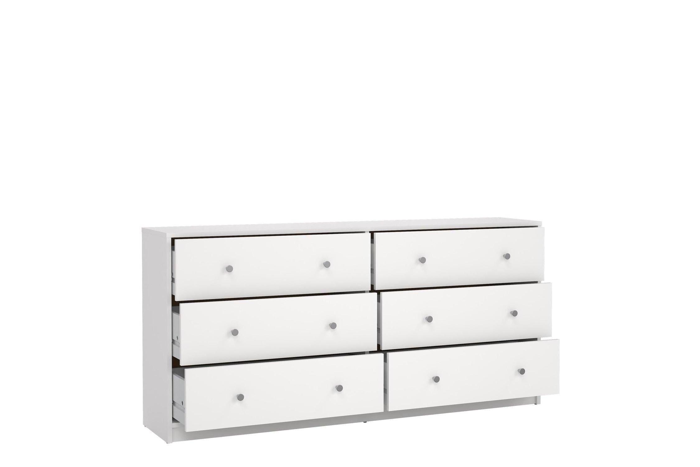 May Chest Of 6 Drawers (3+3) In White