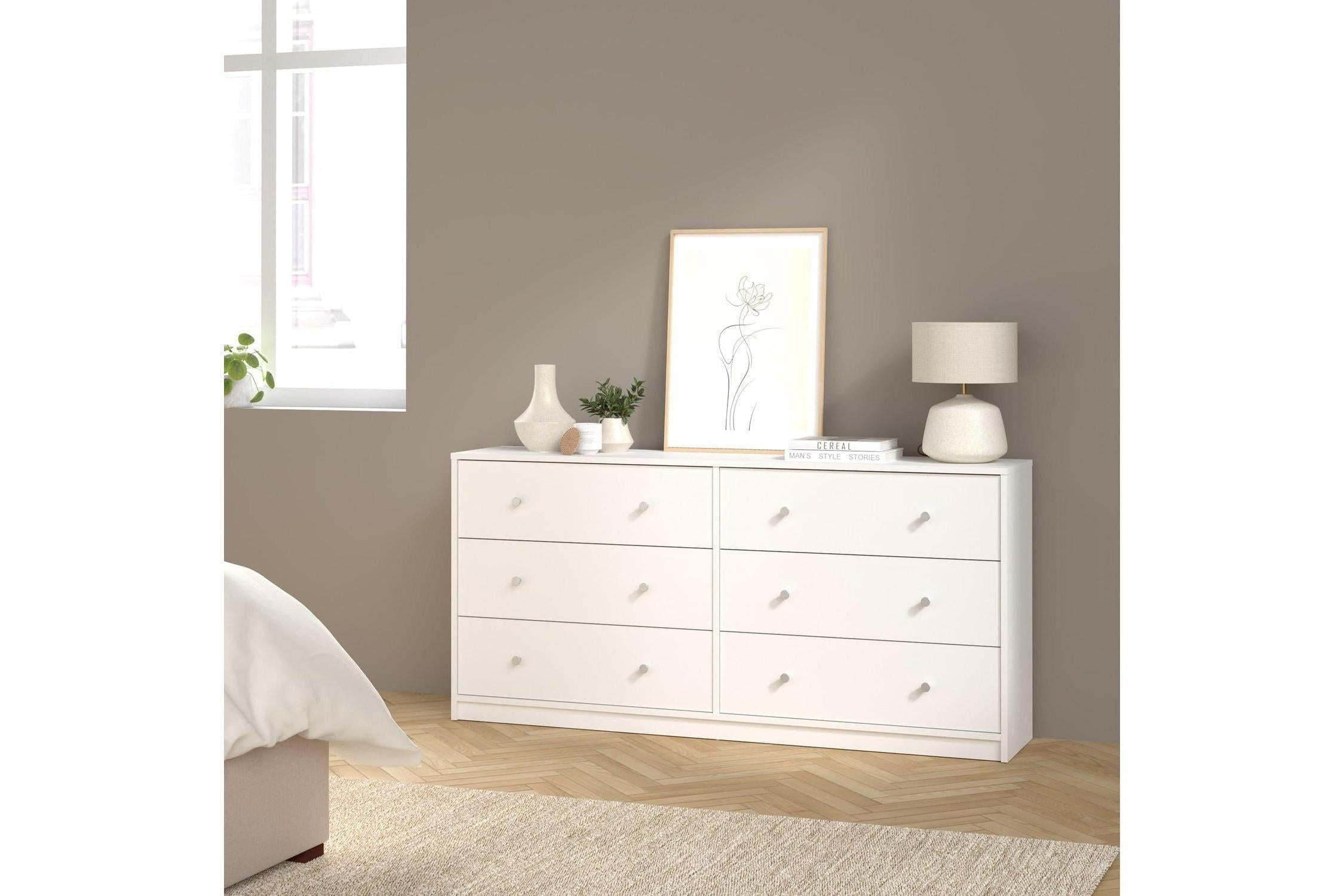 May Chest Of 6 Drawers (3+3) In White