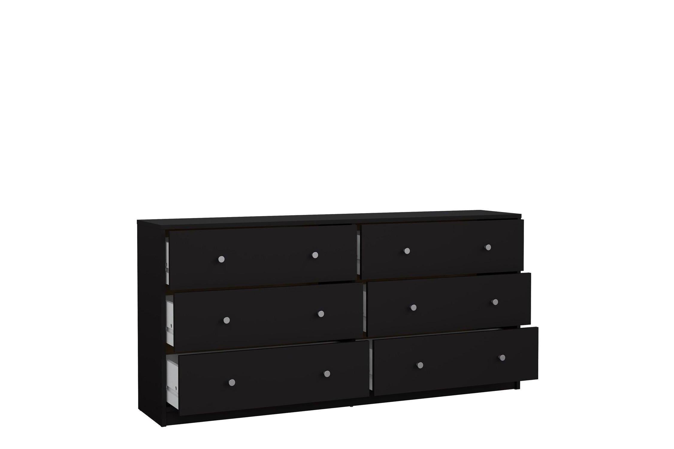May Chest Of 6 Drawers (3+3) In Black