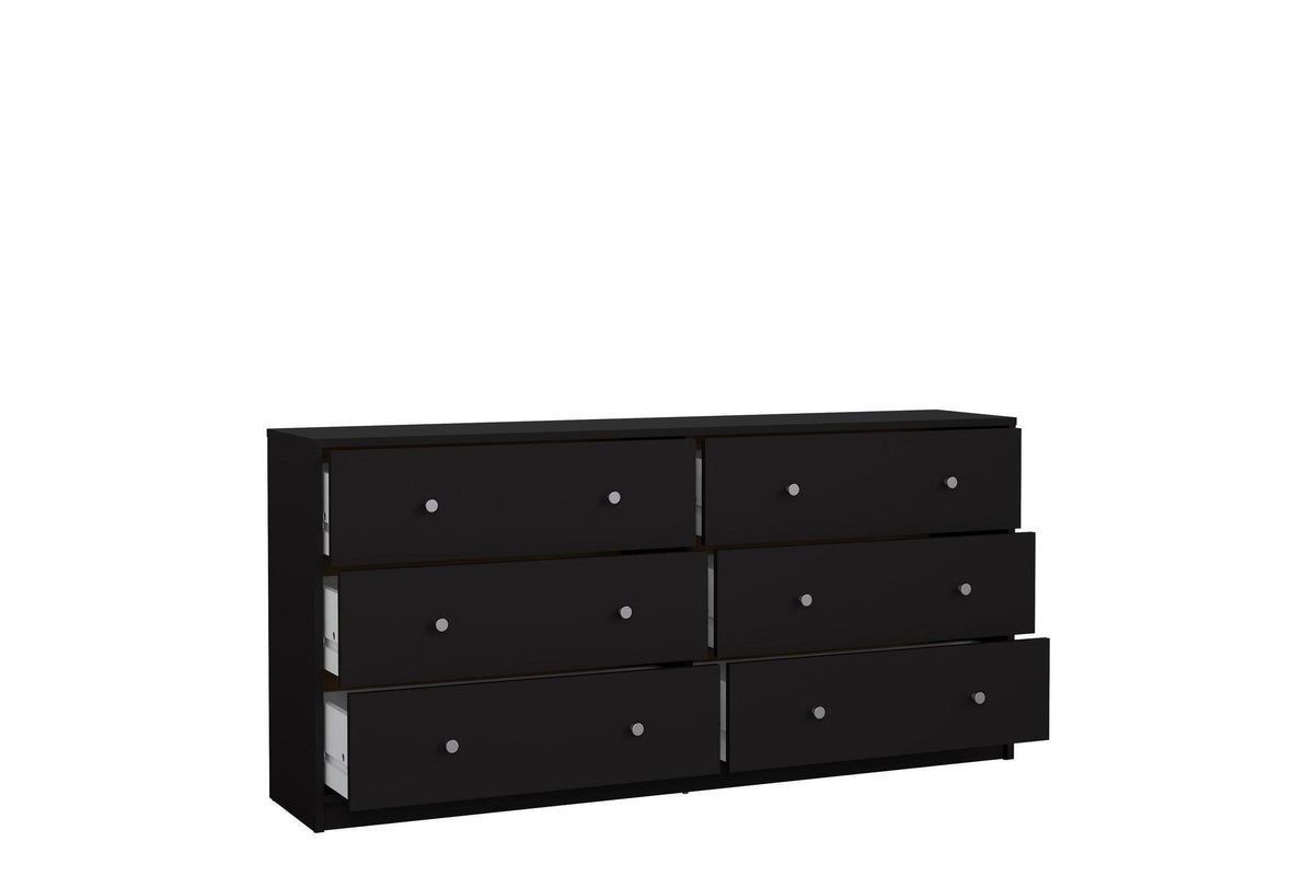 May Chest Of 6 Drawers (3+3) In Black