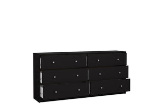 May Chest Of 6 Drawers (3+3) In Black