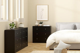 May Chest Of 6 Drawers (3+3) In Black