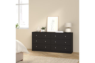 May Chest Of 6 Drawers (3+3) In Black