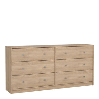 May Chest Of 6 Drawers (3+3) In Jackson Hickory Oak