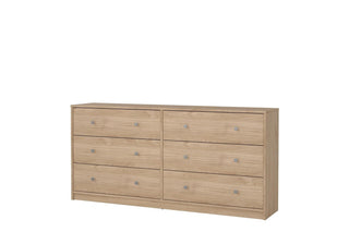 May Chest Of 6 Drawers (3+3) In Jackson Hickory Oak
