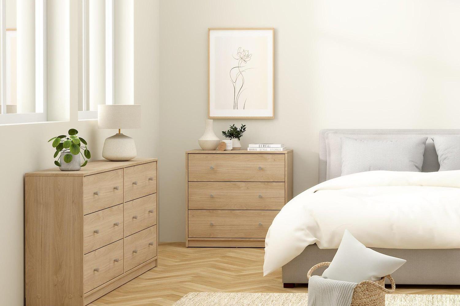 May Chest Of 6 Drawers (3+3) In Jackson Hickory Oak