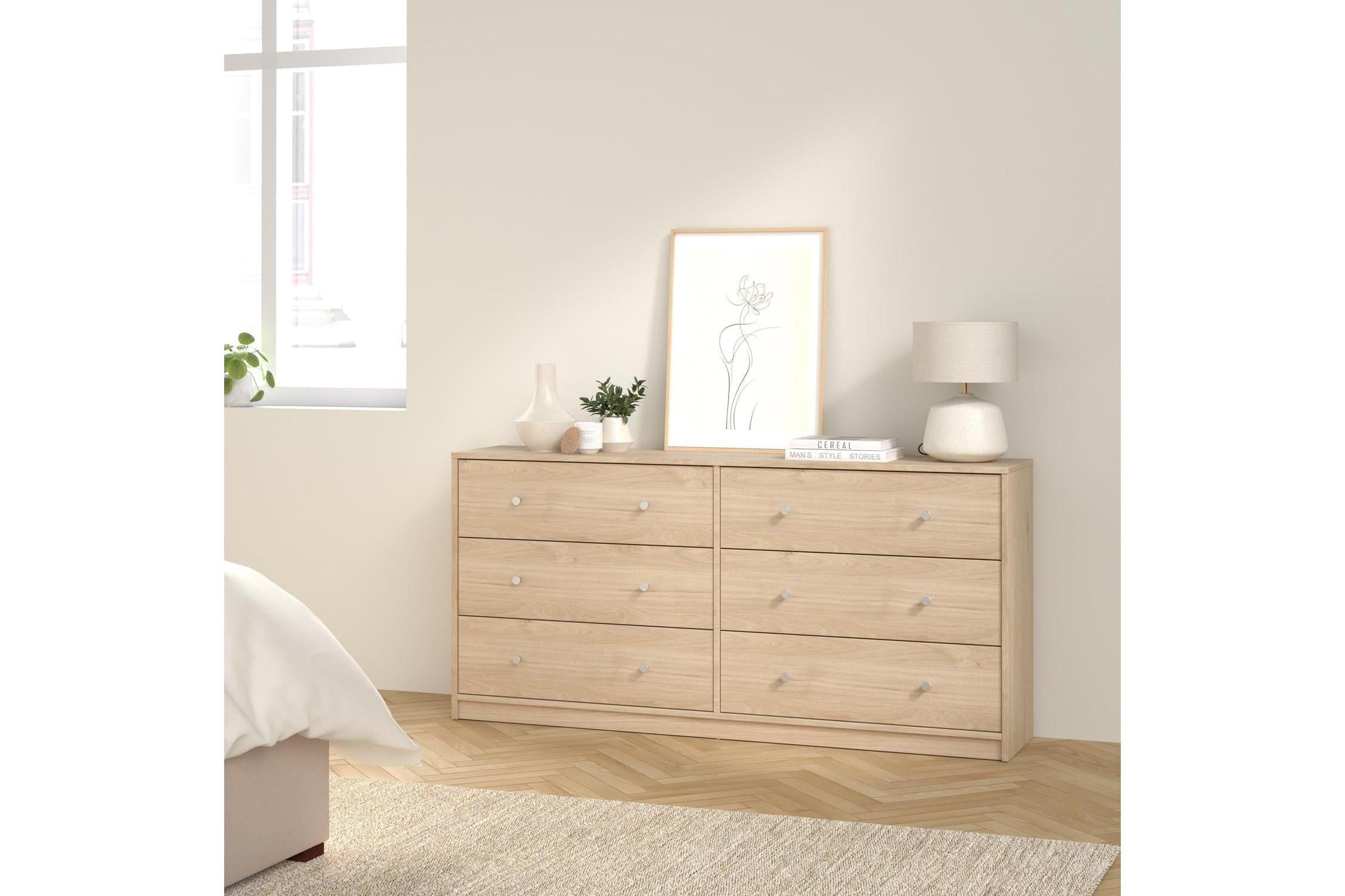 May Chest Of 6 Drawers (3+3) In Jackson Hickory Oak