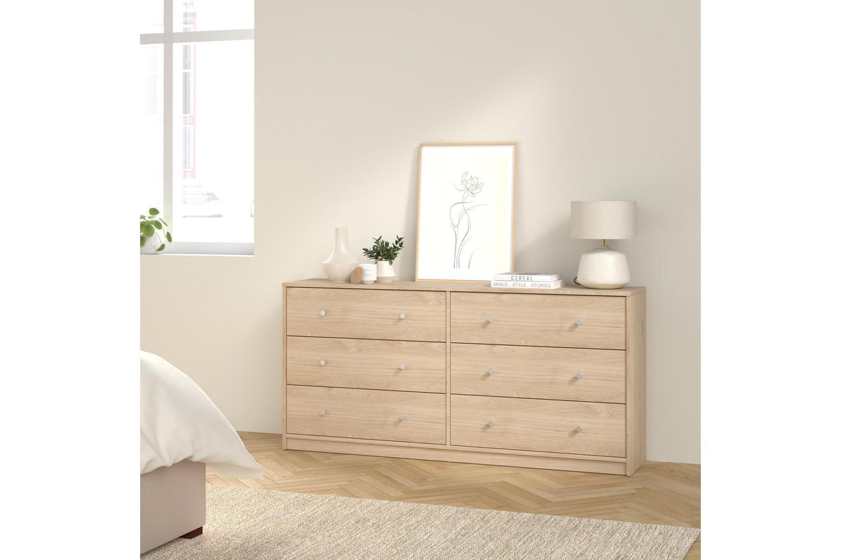 May Chest Of 6 Drawers (3+3) In Jackson Hickory Oak