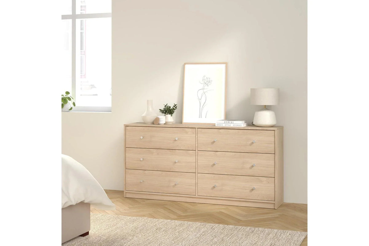 May Chest Of 6 Drawers (3+3) In Jackson Hickory Oak