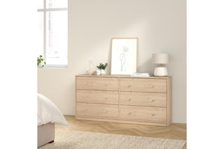 May Chest Of 6 Drawers (3+3) In Jackson Hickory Oak