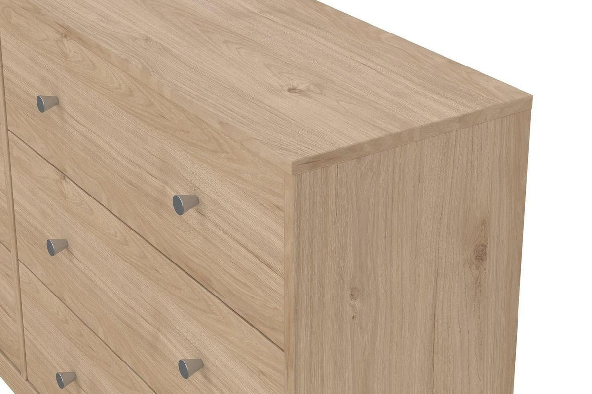 May Chest Of 6 Drawers (3+3) In Jackson Hickory Oak