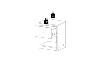 May Bedside 1 Drawer In Black