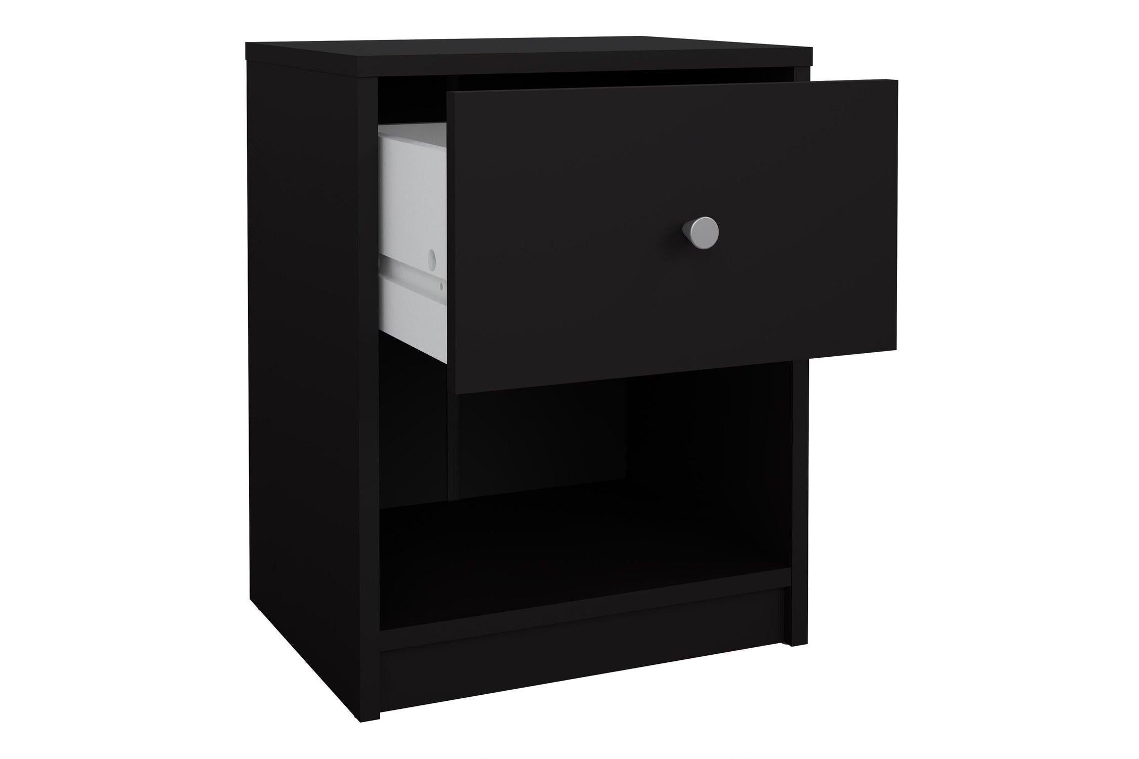 May Bedside 1 Drawer In Black