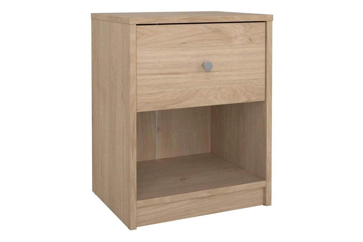 May Bedside 1 Drawer In Jackson Hickory Oak