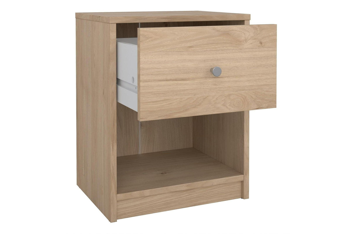May Bedside 1 Drawer In Jackson Hickory Oak