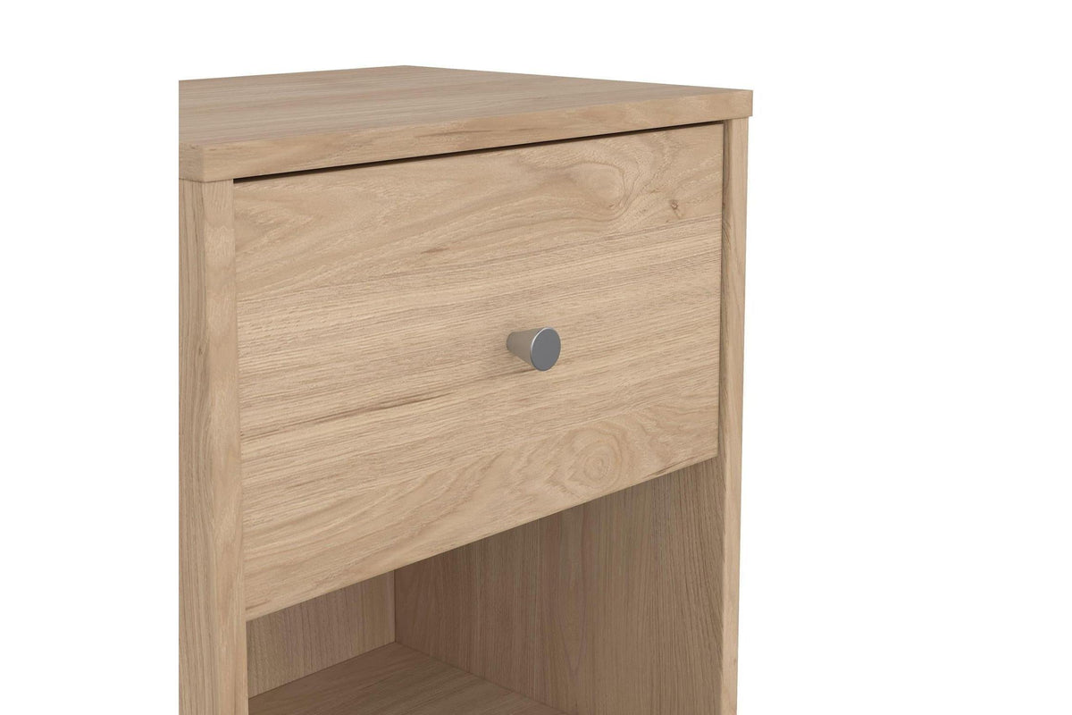 May Bedside 1 Drawer In Jackson Hickory Oak