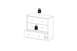May Chest Of 3 Drawers In White
