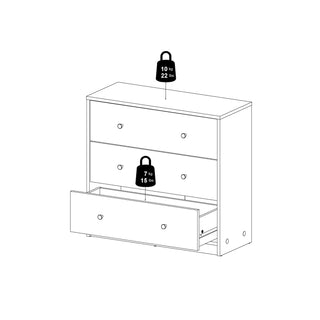 May Chest Of 3 Drawers In Black