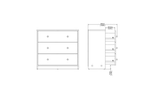 May Chest Of 3 Drawers In Jackson Hickory Oak