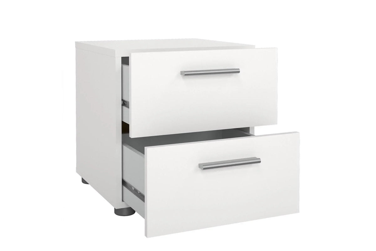 Pepe Bedside 2 Drawers In White