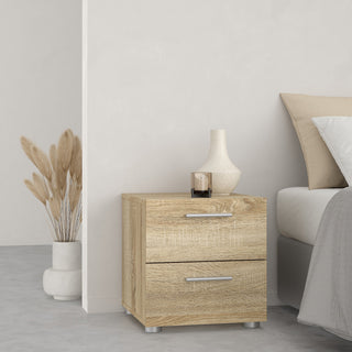 Pepe Bedside 2 Drawers In Oak